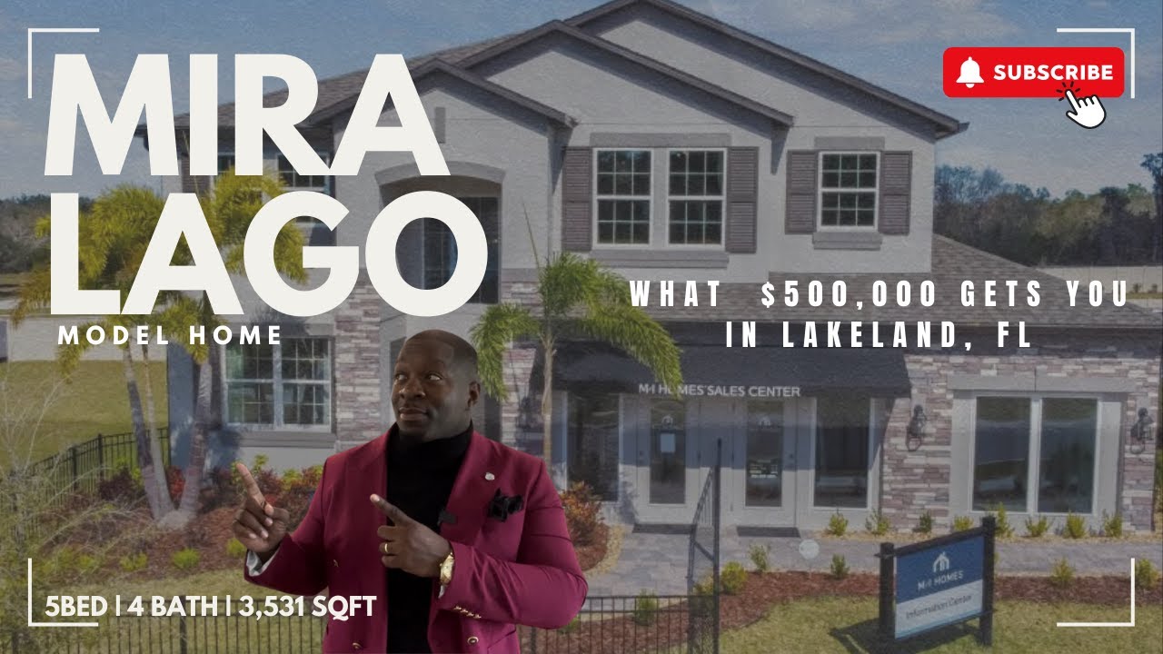 Touring the Luxurious MIRA LAGO. $500K 5 Bed, 4 Bath Semi-Custom Home For Sell in Lakeland, FL!