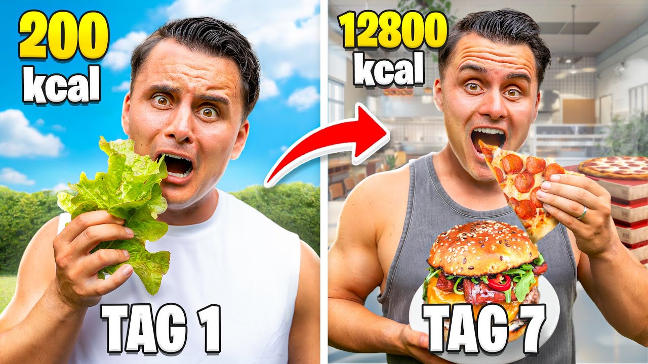 1 Woche JEDEN TAG die KALORIEN VERDOPPELN