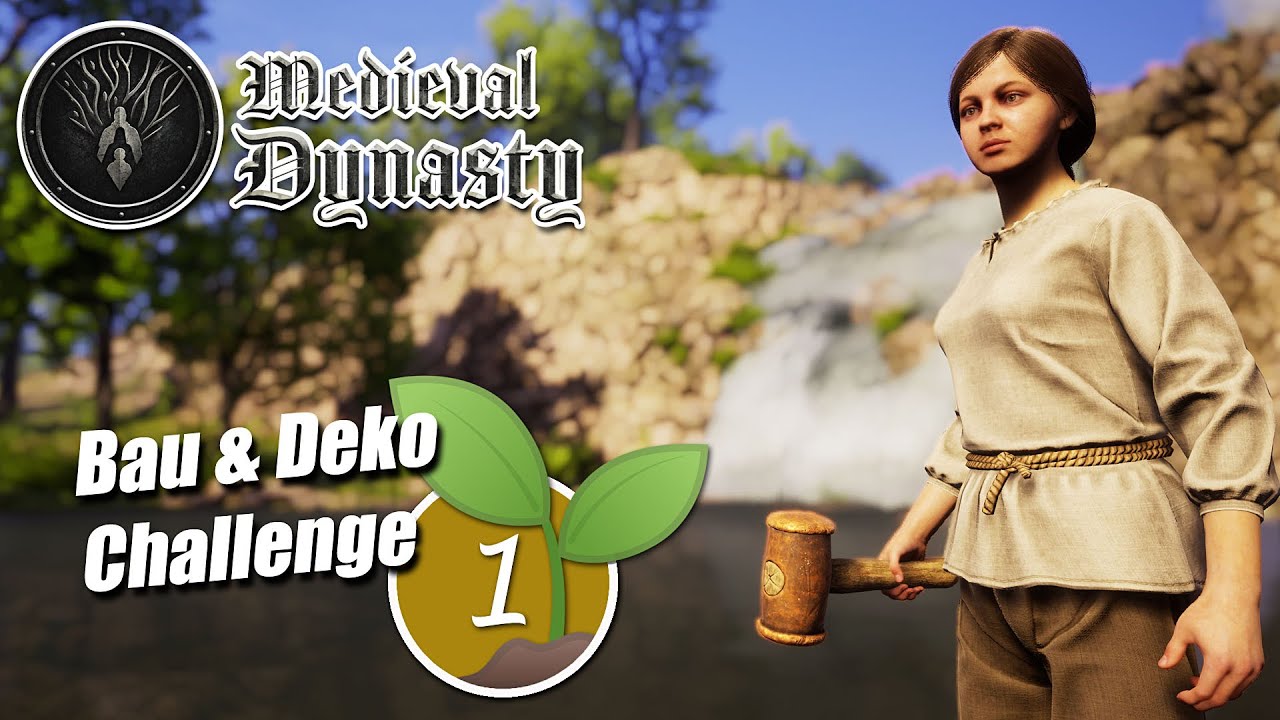 Medieval Dynasty 🏹 Bau & Deko Challenge 🌱 1: Der Anfang am Wasserfall