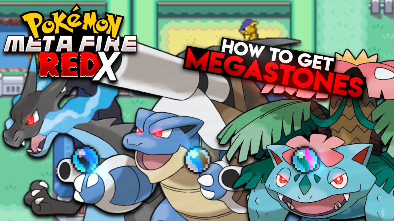 How to get key stone and mega stone meta fire red  ( x and y version )