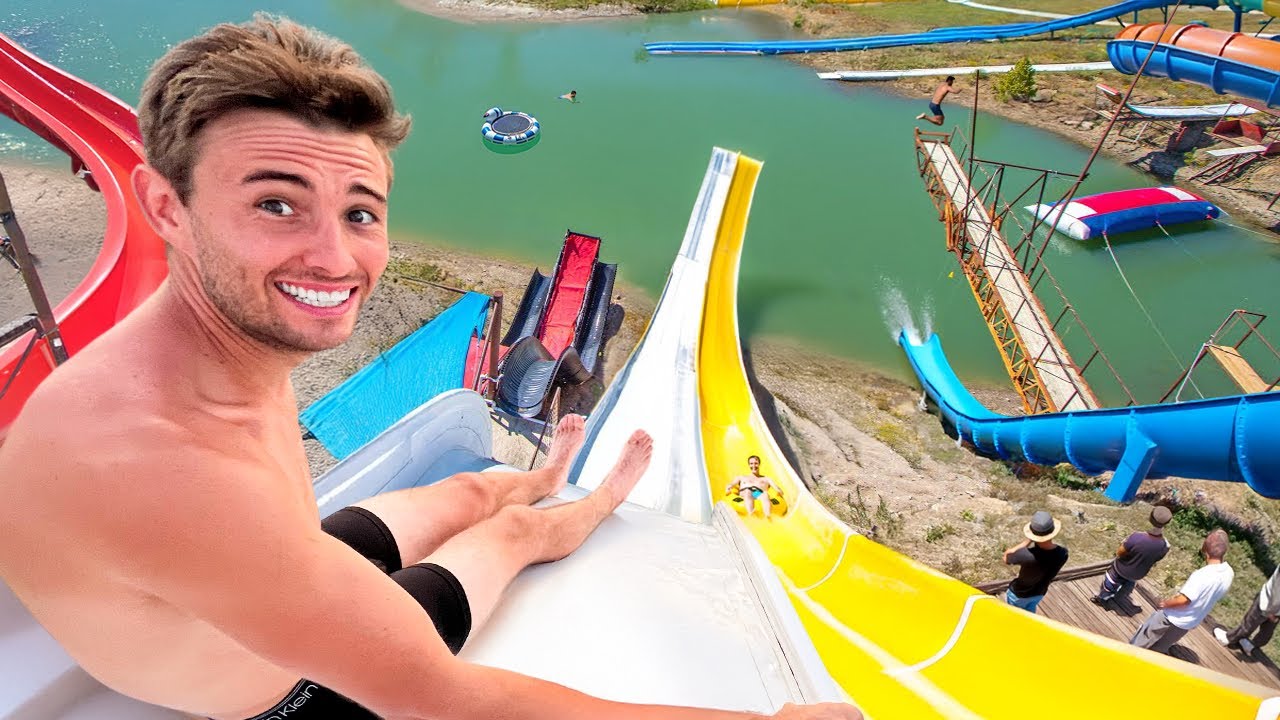 Testing Every Slide at Illegal Backyard Waterpark!