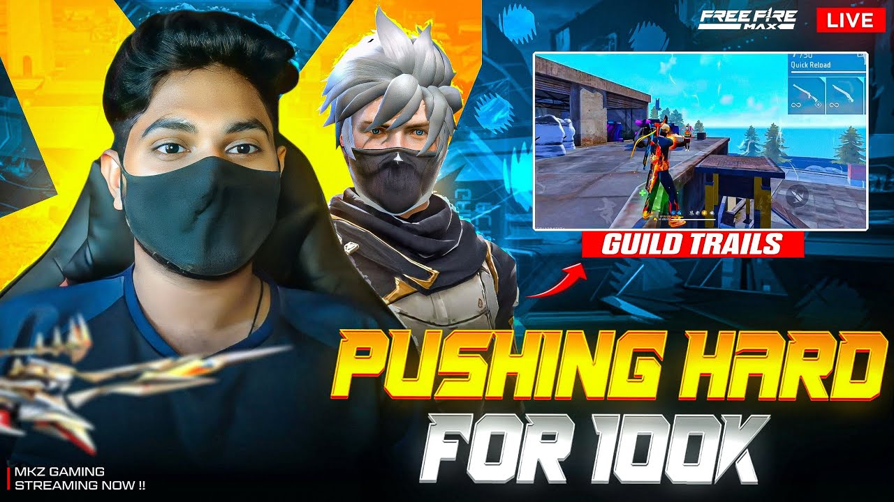 Free fire telugu - Mkz Gaming🔥 is Live - Telugu Gaming Live & face cam💖 Guild Test #fflivetelugu