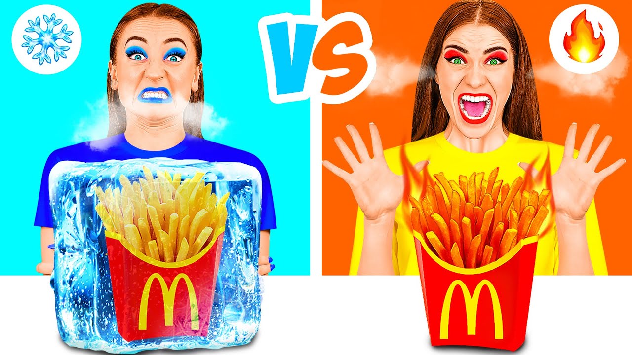 Hot vs Cold Food Challenge by RaPaPa Best