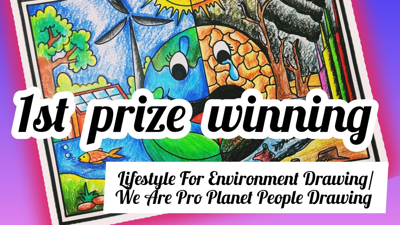 Lifestyle for environment drawing/ Earth Day Drawing competition / Environment Day Drawing