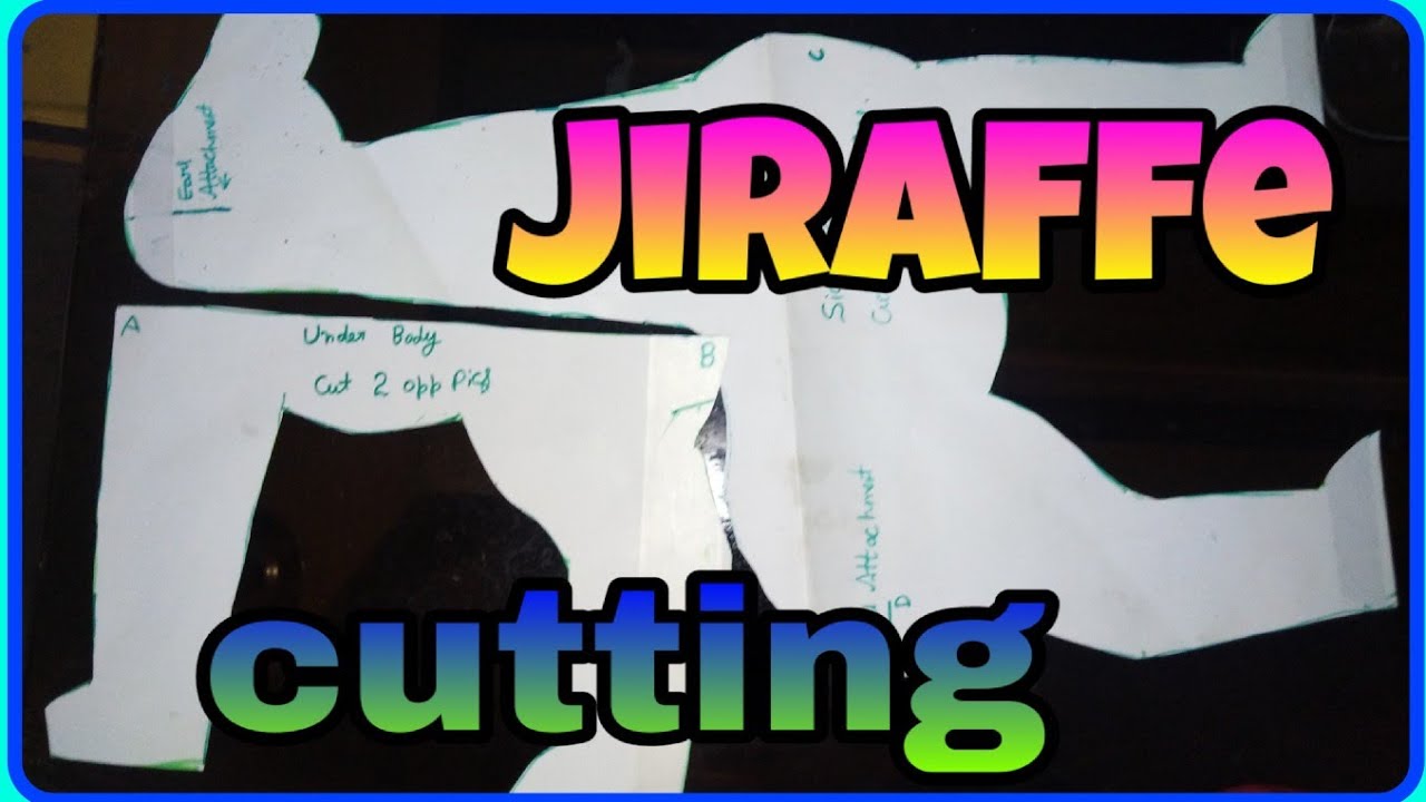 how to make a giraffe cutting / softtoys cutting /giraffe cutting at home