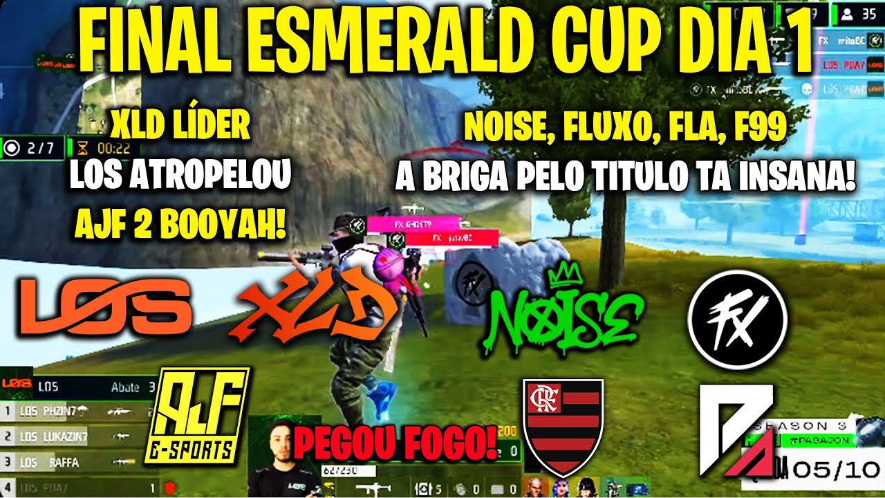 FINAL ESMERALD CUP - XLD LÍDER! LOS ATROPELOU! AJF 2 BOOYAH! FLUXO, NOISE, FLA QUEM VAI SER CAMPEÃO?