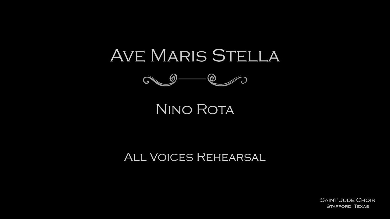 Ave Maris Stella by Nino Rota (SATB) - Equal voices rehearsal with strings