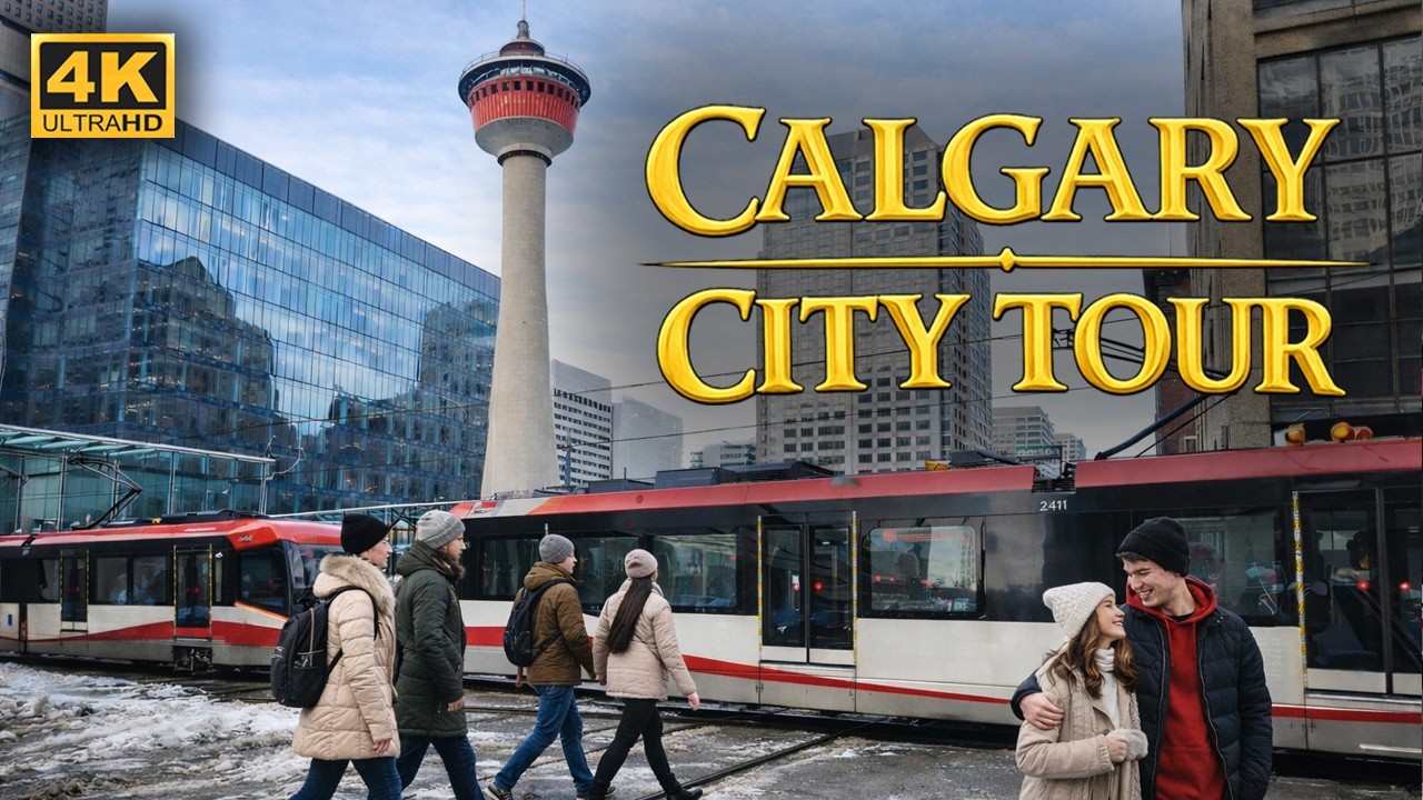 Calgary Downtown Walking Tour 🇨🇦 | 4K City Walk | Calgary Tower & CTrain #calgary #canada #travel