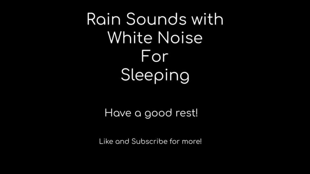 Rainfall & White Noise Sleep Sounds — 12 Hours • Dark Screen • No Interruptions