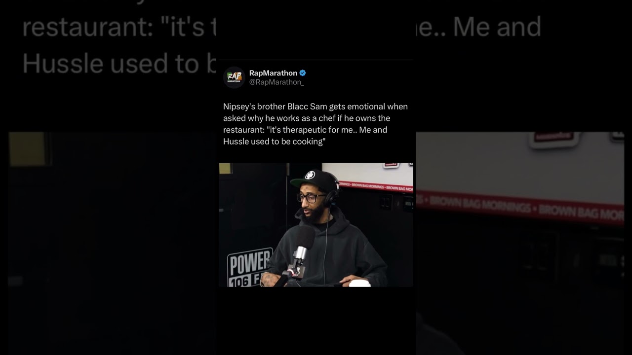 Nipsey&rsquo;S Brother Blacc Sam Gets Emotional When He Said This 😔🏁🕊️ @power106