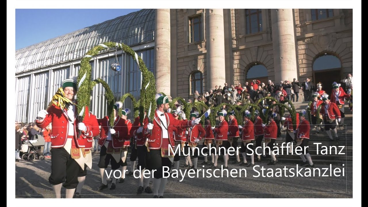 Münchner Schäffler Tanz · vor der Bayerischen  Staatskanzlei · 2. Teil  ·NEU 4K UHD