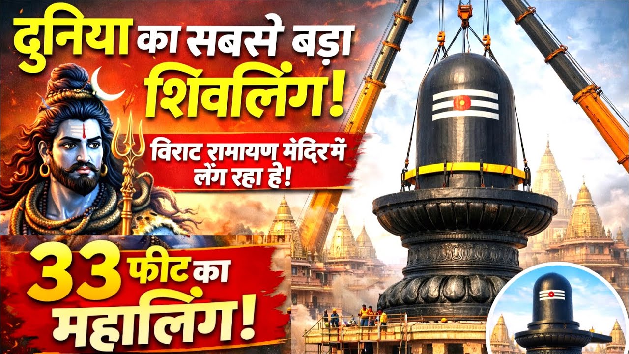 दुनिया का सबसे बड़ा शिवलिंग विराट रामायण मंदिर में लग रहा है || Duniya Ka Sabse Bara Sivling #vlog 