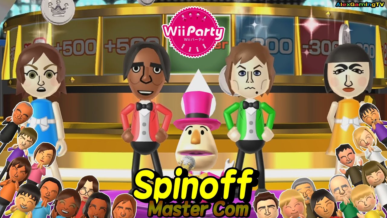 Wii Party - Spinoff (Master Com) Donna vs George vs Pierre vs Marisa (Wii パーティー) | AlexGamingTV