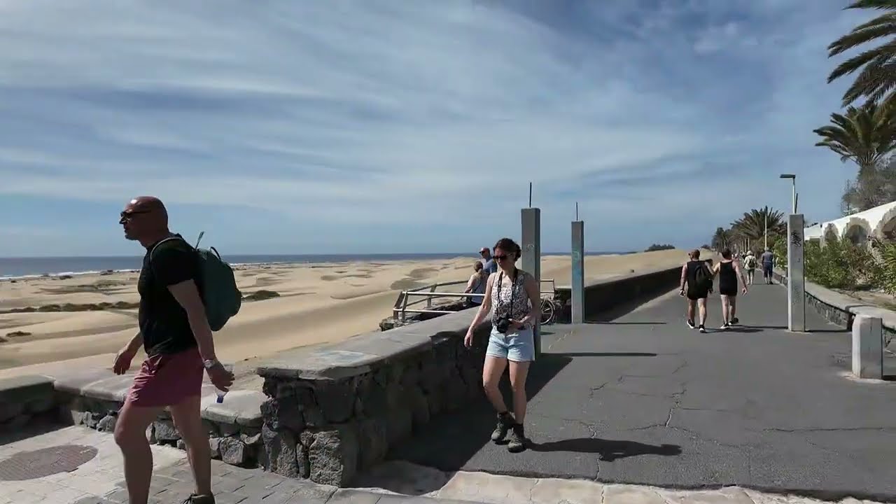Realität Gran Canaria Maspalomas 7.5.24, Windalarm, wie ist der Weg, wieder unter Sand?