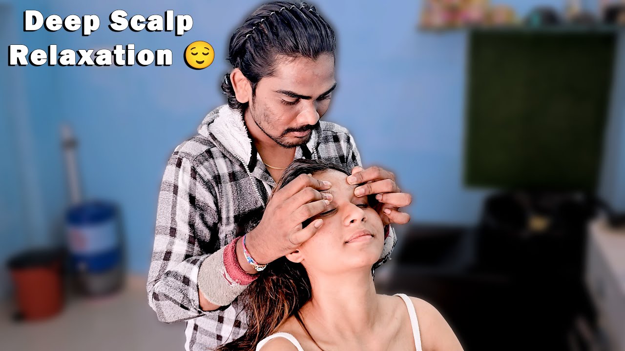 Relaxing Head Massage 💆 | Traditional Indian Barber ASMR Experience