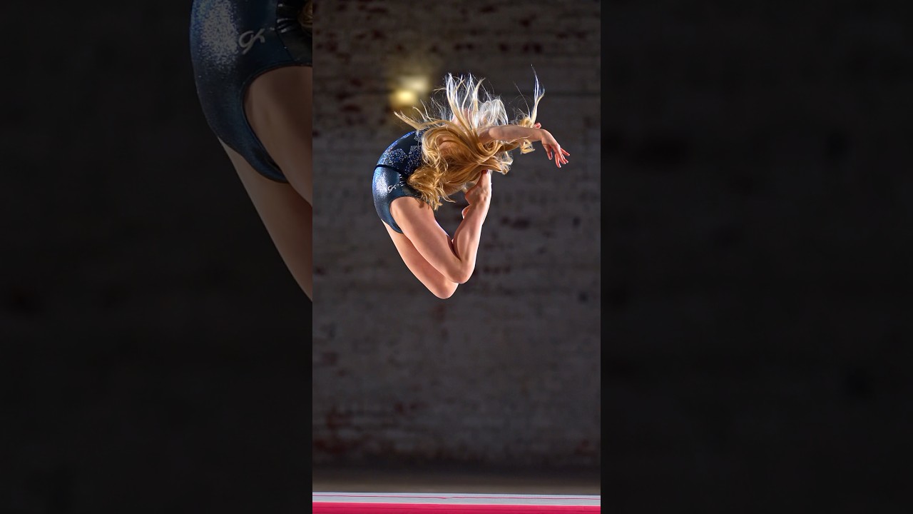 Slow motion C jump with Alex #gymnastics #dancephotography #airtrack