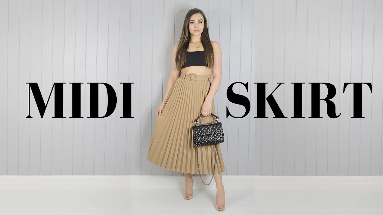 12 MIDI SKIRT OUTFIT IDEAS // Lookbook