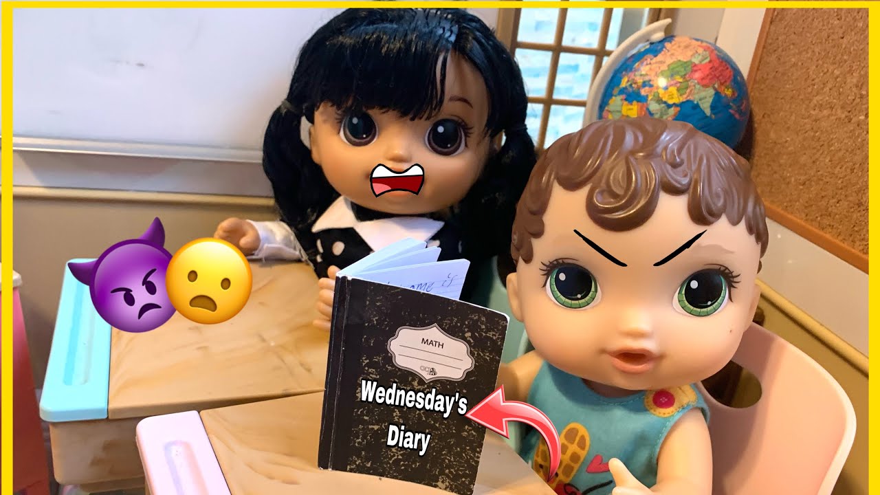 Baby Alive Zoe reads Wednesday Addams  Diary! 😱