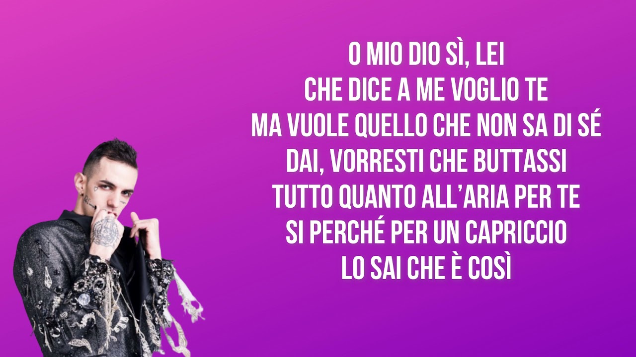 Achille Lauro - Me ne frego (Testo/Lyrics) -Sanremo 2020