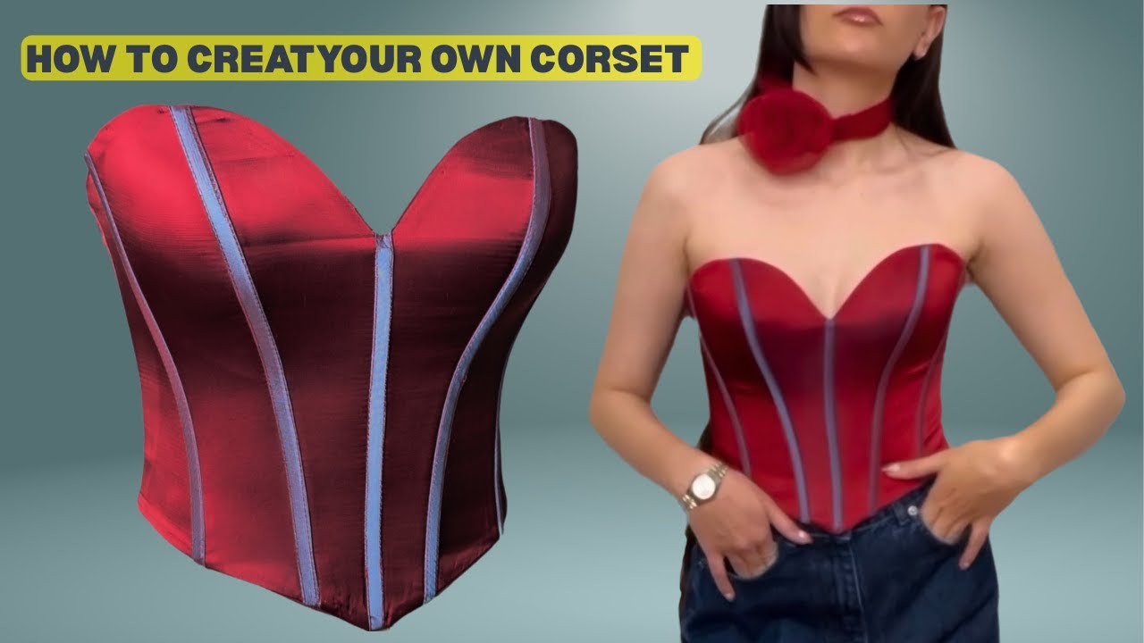 How to Sew a Satin Corset | Draping (Moulage) Method – Step by Step