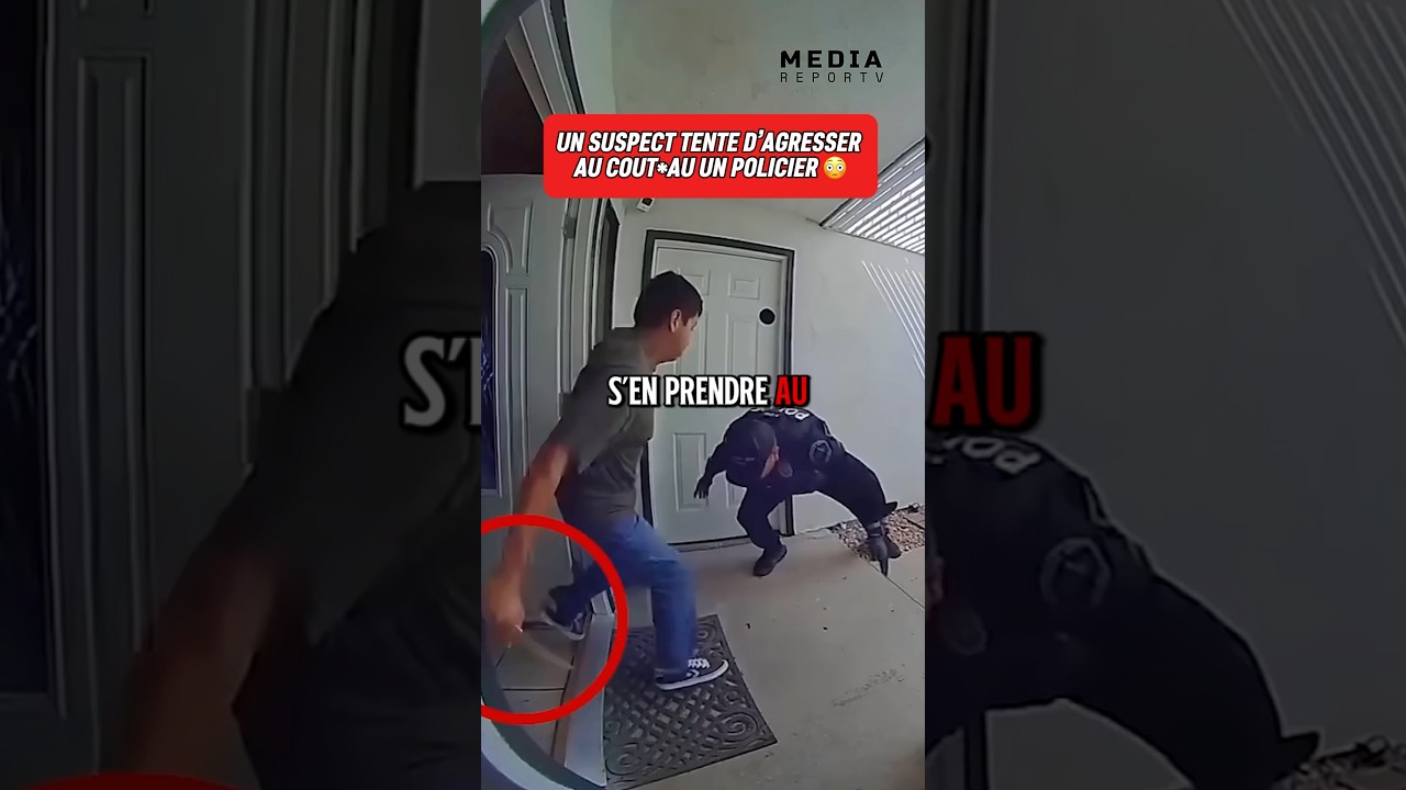 Un suspect attaque un policier&hellip; La dashcam filme tout ! 🚔😳