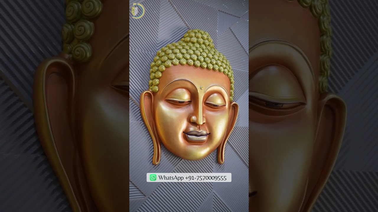 🕉️ 3.5x2.5ft Lord Buddha Face Wall Mural &ndash; A Symbol of Peace & Enlightenment 🙏✨