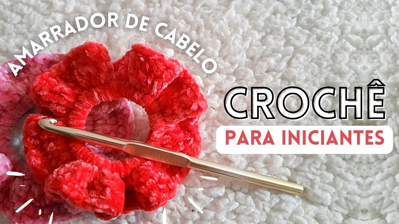Scrunchies de crochê: passo a passo fácil