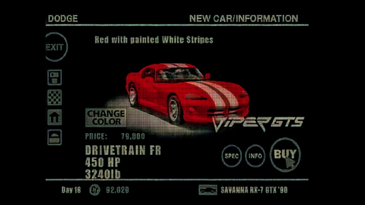 relaxing car selection ps1 gt