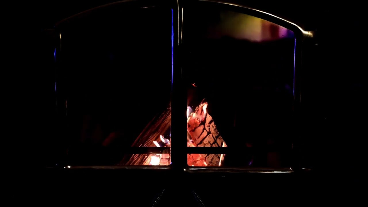woodstove fire movie in 4K