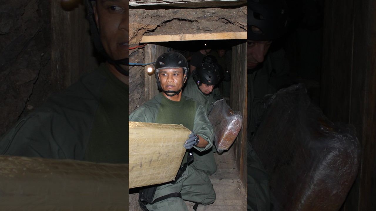 Cross-Border Drug Smuggling Tunnel at a Warehouse in Otay Mesa, California, Near the U.S.-Mexico ...