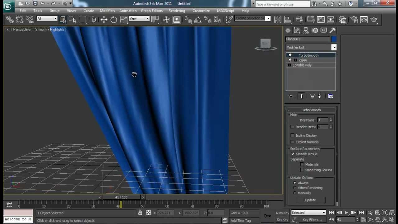 Cloth modifier(flag animation and curtain).mp4