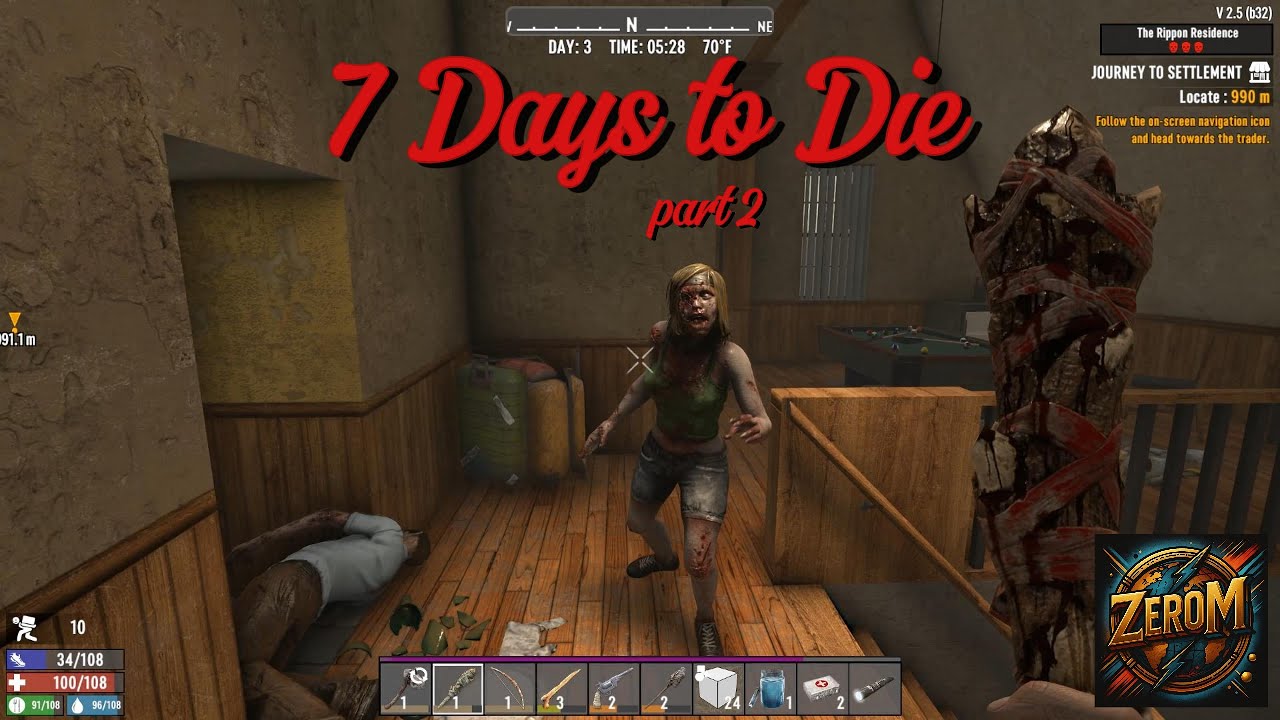 7 Days to Die V2.5 Gameplay in 4K part 2 (No Commentary)