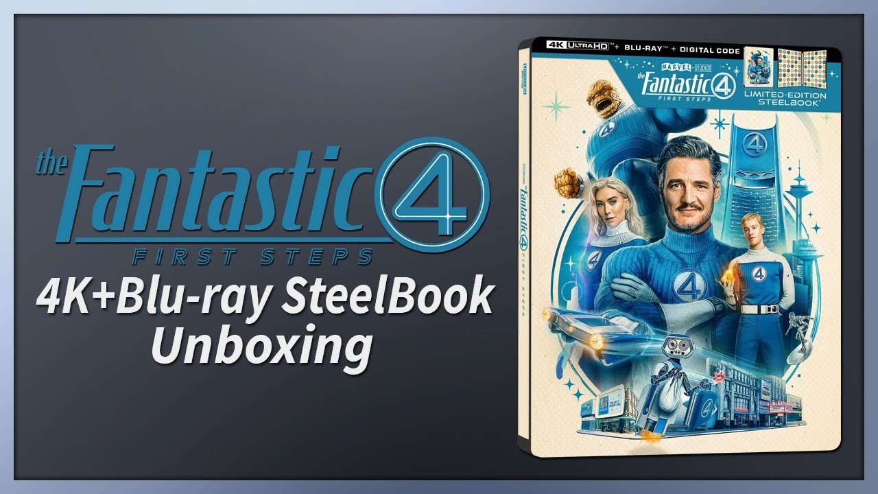 Распаковка книги «Фантастическая четвёрка: Первые шаги» 4K+Blu-ray SteelBook