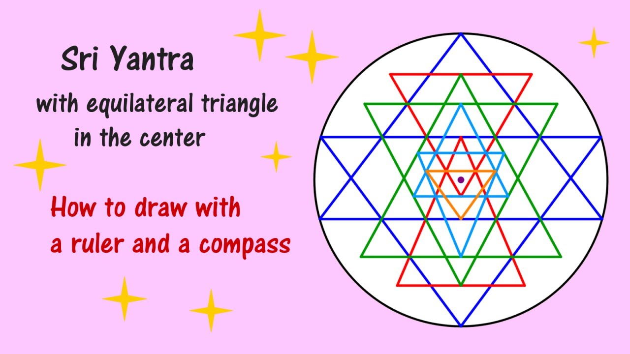 How to draw Sri Yantra method 2