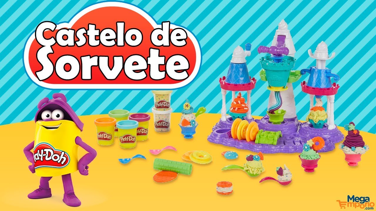 Conjunto de Massinhas Play-Doh - Castelo de Sorvete | Mega Emp&oacute;rio