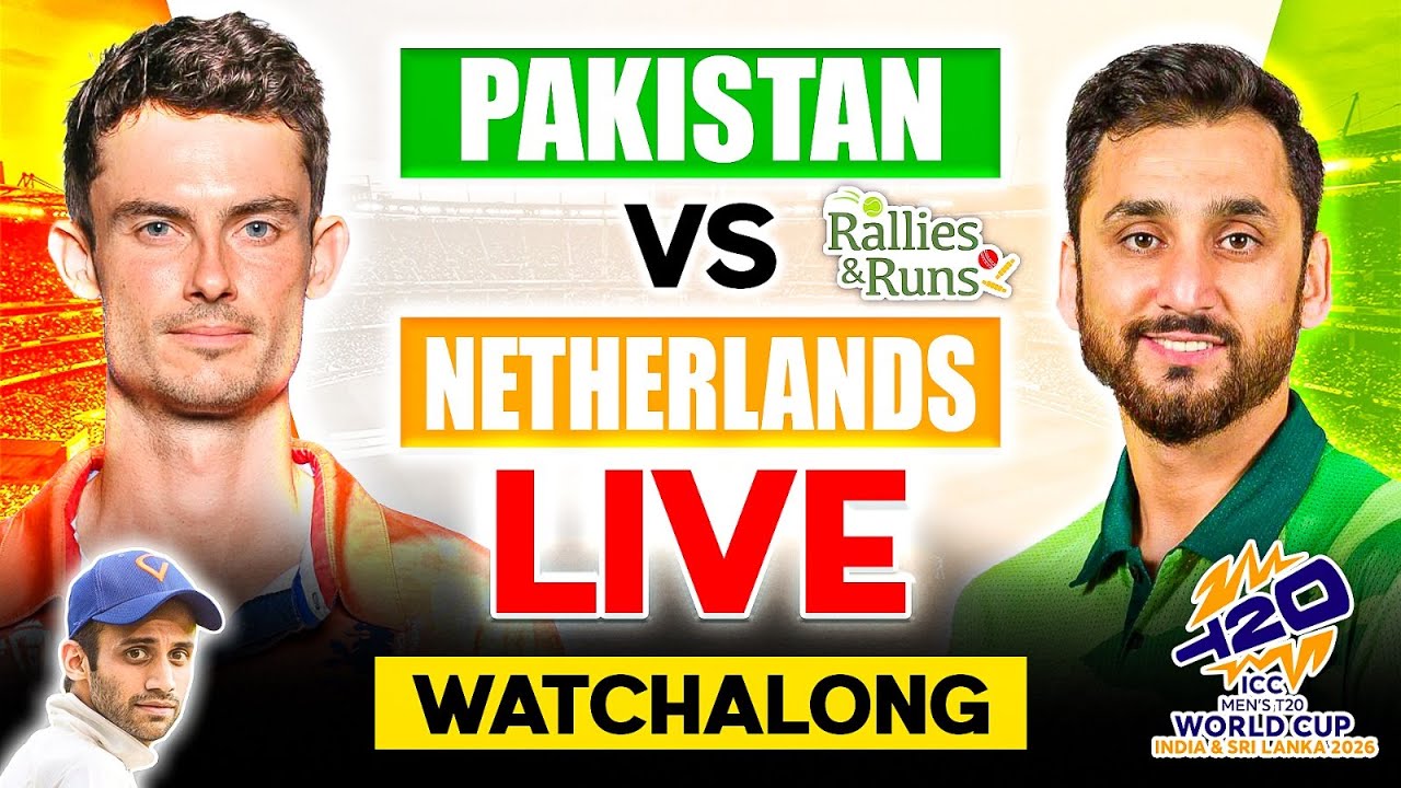 Pakistan scrape thru !!! |Pak vs Netherlands T20 World Cup 2026 LIVE Watchalong | RALLIES & RUNS