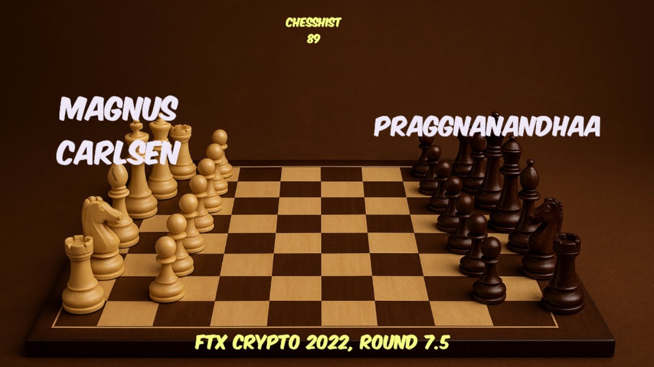 Magnus Carlsen vs Praggnanandhaa (FTX Crypto 2022 Round 7.5) #chess
