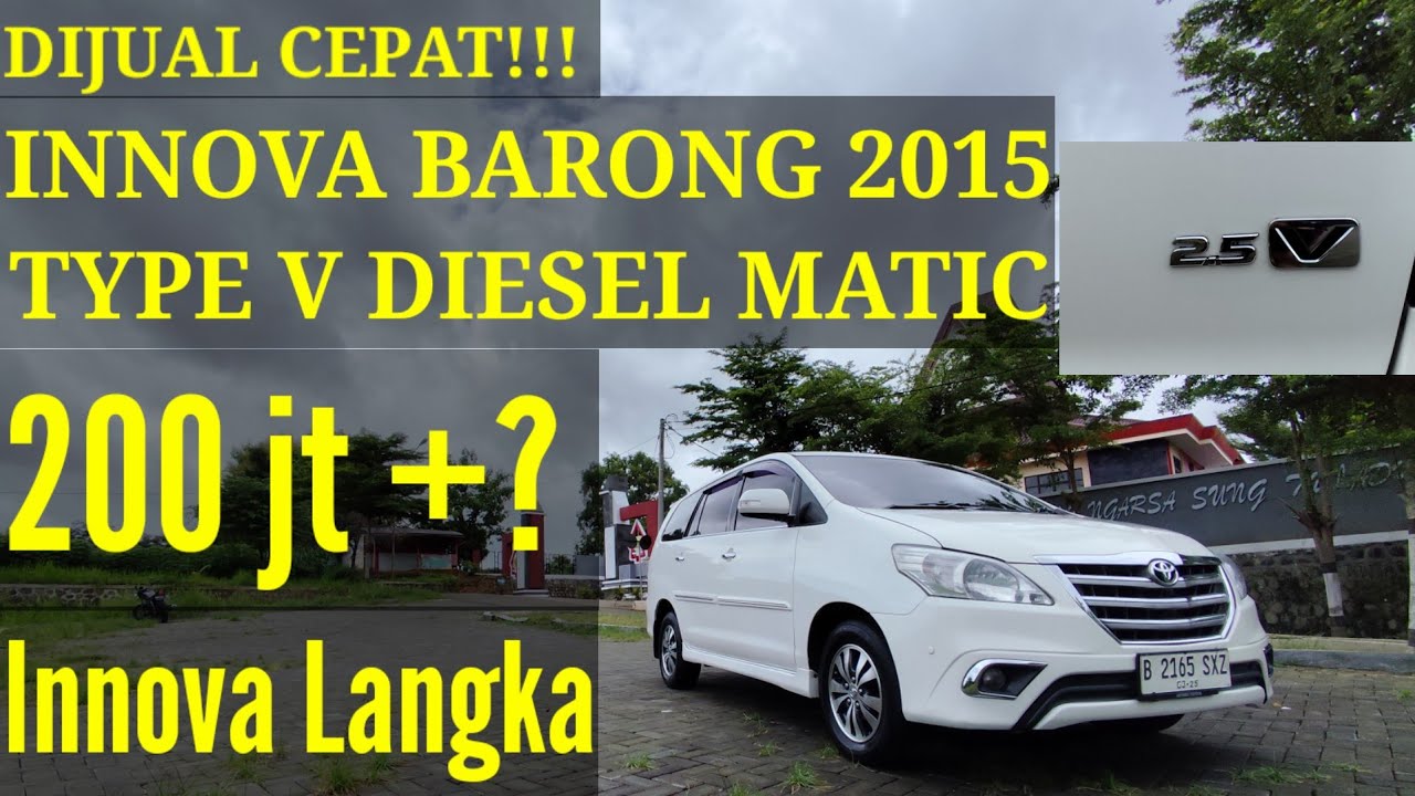 INNOVA BARONG DIJUAL CEPAT !!! TH 2015 DIESEL MATIC TYPE V #jualbelimobilbekas #innova #diesel