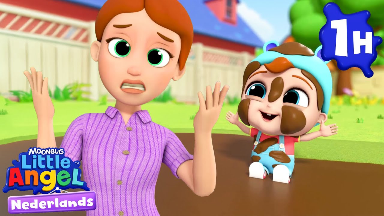 Vieze baby! | Little Angel | Moonbug Kids Nederlands - Kindertekenfilms