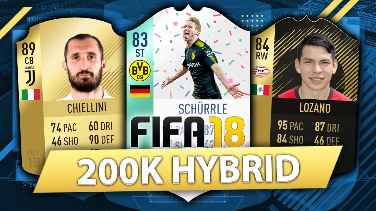 200K MARKET CRASH HYBRID w/ FUT BIRTHDAY SCHURRLE! FIFA 18 SQUAD BUILDER