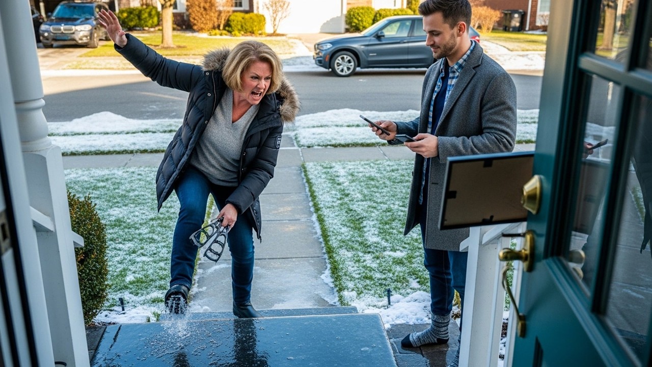HOA Karen Stole My Ice Cleats From Porch, Fell Three Times Walking To Her Own Driveway