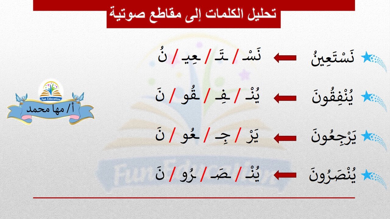 تحليل الكلمات إلى مقاطع صوتية بطريقة بسيطة / استجابة لطلب أحد متابعين القناة الكرام