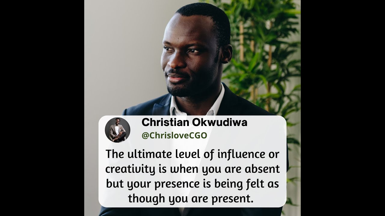 This is the ultimate level of influence or creativity. #chrislove #betimeless