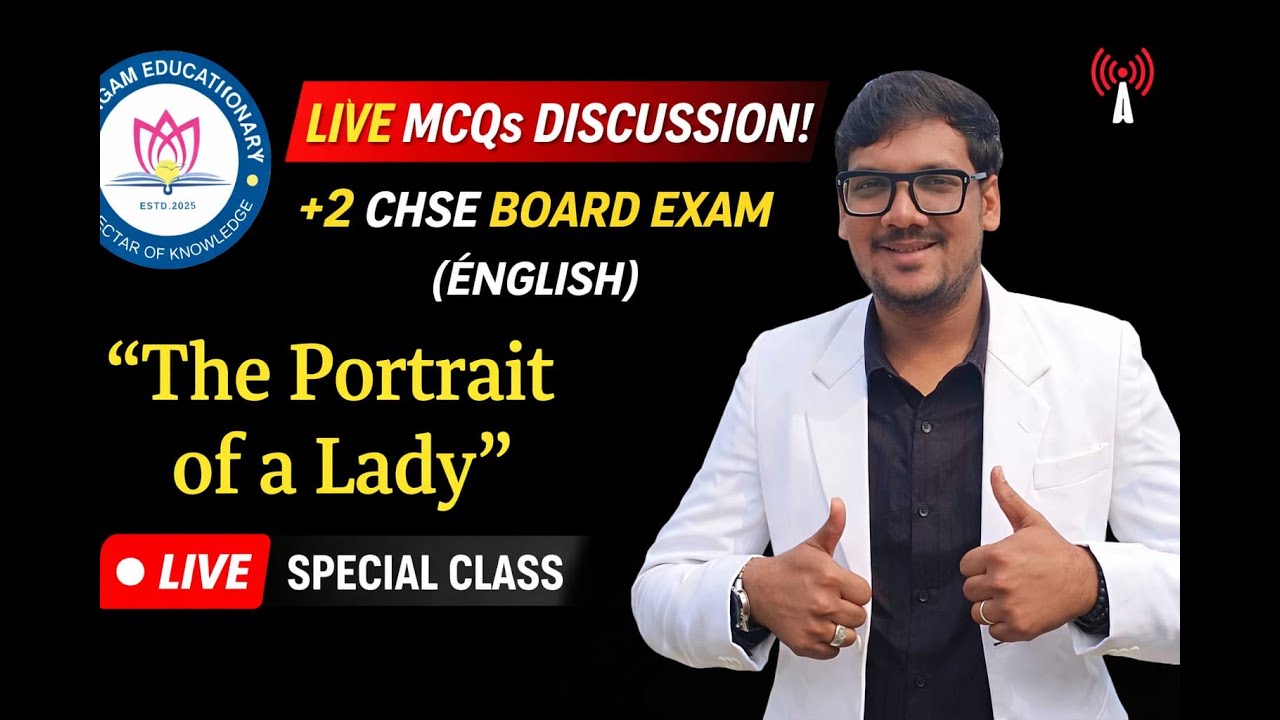 LIVE MCQs Discussion | The Portrait of a Lady | +2 CHSE Board Exam 2026 English | Jitendra Sir