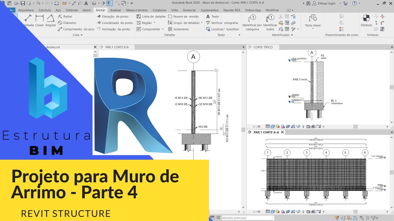 Projeto de Muro de Arrimo no Revit  - Parte 4