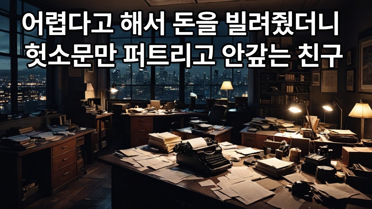 친구에게 돈을 빌려줬더니 헛소문만 퍼지는데...  #오디오드라마 #오디오북 #이야기
