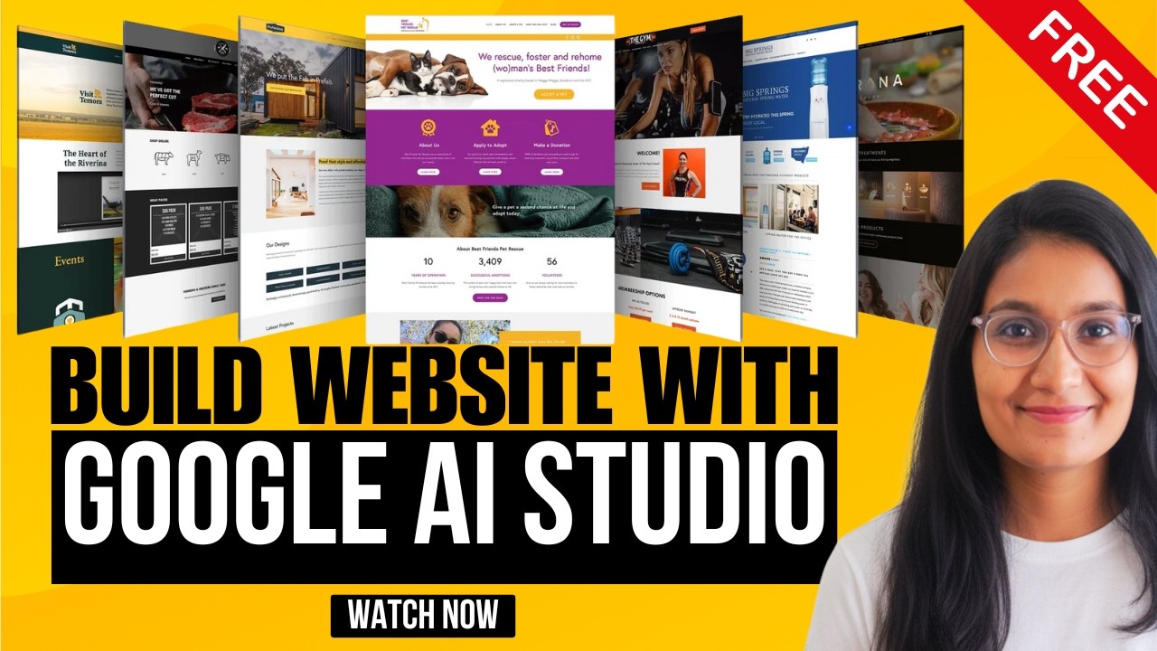 How I Made a Business Website Using Google AI Studio (Free Hosting + Free Domain)