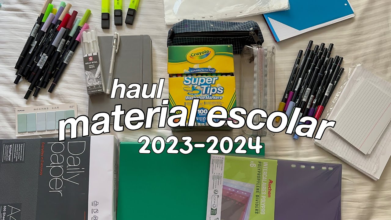 haul de material escolar 2023-24🎨✏️
