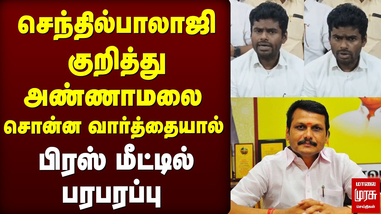 செந்தில்பாலாஜி குறித்து அண்ணாமலை  சொன்ன வார்த்தையால் பிரஸ் மீட்டில் பரபரப்பு | DMK | BJP
