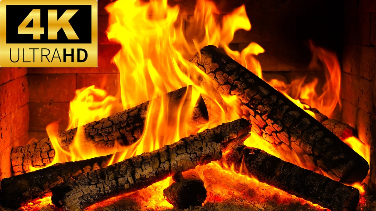 No Ads🔥Fireplace Evenings of Calm: Burning Logs, Crackling Sounds, the Serenity of Pure Relaxation